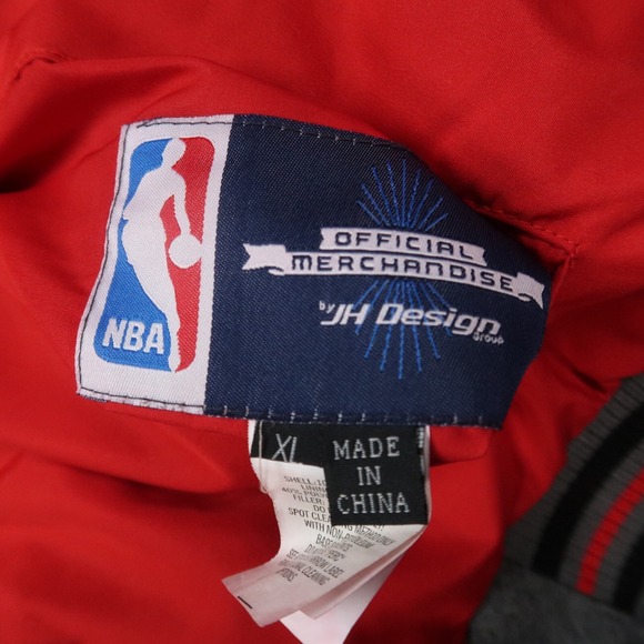 Portland Trail Blazers Jacket Mens XL Gray Red JH Design Reversible Wool Varsity - Picture 10 of 16